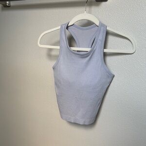 Women's Light Gray Ribbed Tank Top